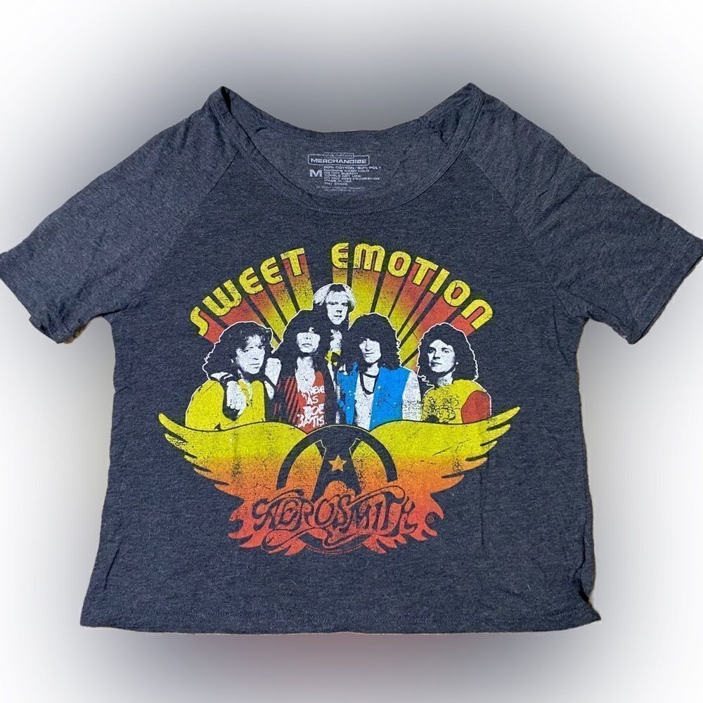 Aerosmith Sweet Emotion Cropped Band Tshirt